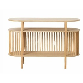 Anrichte Alexandra House Living Weiß Silberfarben Bambus Holz MDF 40 x 81 x 120 cm | Tienda24 - Global Online Shop Tienda24.eu