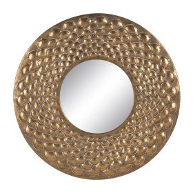 Wandspiegel DKD Home Decor 93 x 7 x 93 cm Kristall Gold Metall Weiß Pflanzenblatt | Tienda24 - Global Online Shop Tienda24.eu