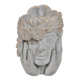 Planter Grey Cement Face 22 x 17 x 24 cm by BigBuy Garden, Cachepots - Ref: S8805082, Price: 21,68 €, Discount: %