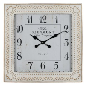 Horloge Murale Blanc Fer 60 x 60 x 6,5 cm de BigBuy Home, Pendules murales - Réf : S8805113, Prix : 65,44 €, Remise : %