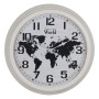 Wall Clock World Map White Black Iron 70 x 70 x 6,5 cm | Tienda24 - Global Online Shop Tienda24.eu