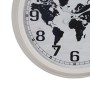 Wall Clock World Map White Black Iron 70 x 70 x 6,5 cm | Tienda24 - Global Online Shop Tienda24.eu