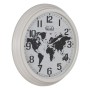 Wall Clock World Map White Black Iron 70 x 70 x 6,5 cm | Tienda24 - Global Online Shop Tienda24.eu