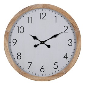 Orologio da Parete Bianco Legno 60 x 60 x 6,5 cm di BigBuy Home, Orologi da parete - Rif: S8805116, Prezzo: 59,18 €, Sconto: %