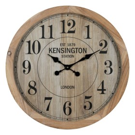 Wall Clock Natural Wood Crystal 60 x 60 x 6,5 cm by BigBuy Home, Wall Clocks - Ref: S8805117, Price: 58,78 €, Discount: %