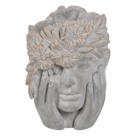 Planter Grey Cement Face 27 x 22 x 31 cm by BigBuy Garden, Cachepots - Ref: S8805131, Price: 36,87 €, Discount: %