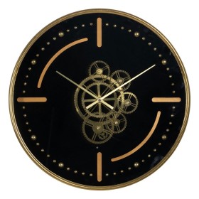 Wall Clock Black Golden Iron 46 x 7 x 46 cm by BigBuy Home, Wall Clocks - Ref: S8805204, Price: 66,51 €, Discount: %