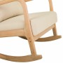 Chaise à bascule Alexandra House Living Crème Caoutchouc Coton Lin Bois 88 x 78 x 66 cm | Tienda24 - Global Online Shop Tienda24.eu