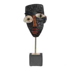 Escultura Castanho Preto Resina 52 x 35 x 41,5 cm Máscara de BigBuy Home, Esculturas - Ref: S8805209, Preço: 36,64 €, Descont...