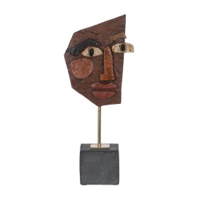 Sculpture Brown Black Resin 17,8 x 10 x 43,7 cm Mask by BigBuy Home, Sculptures - Ref: S8805210, Price: 50,59 €, Discount: %