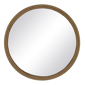 Wall mirror DKD Home Decor Crystal White Iron MDF Wood Stripped (90 x 2 x 90 cm) | Tienda24 - Global Online Shop Tienda24.eu