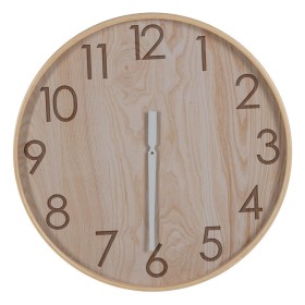 Wall Clock Natural Wood 60 x 60 x 5,5 cm by BigBuy Home, Wall Clocks - Ref: S8805242, Price: 64,52 €, Discount: %