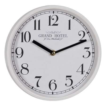 Wall Clock White Wood Crystal 22 x 22 x 4,5 cm | Tienda24 - Global Online Shop Tienda24.eu