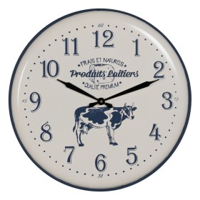 Horloge Murale Noir Crème Fer 62 x 62 x 6,5 cm de BigBuy Home, Pendules murales - Réf : S8805260, Prix : 44,27 €, Remise : %