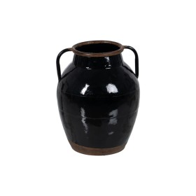 Jarrón Negro Hierro 18,5 x 18,5 x 22 cm de BigBuy Home, Jarrones - Ref: S8805276, Precio: 27,13 €, Descuento: %