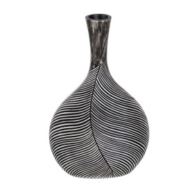 Vase White Black Polyresin 27 x 12 x 43 cm by BigBuy Home, Vases - Ref: S8805287, Price: 37,97 €, Discount: %