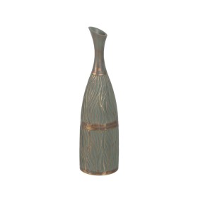 Vase Vert Doré Polyrésine 13,5 x 13,5 x 49 cm de BigBuy Home, Vases - Réf : S8805295, Prix : 23,50 €, Remise : %