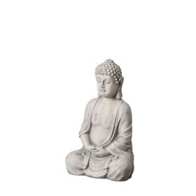 Sculpture Grey Clay Fibre 44,5 x 28 x 70,5 cm Buddha by BigBuy Home, Sculptures - Ref: S8805303, Price: 77,52 €, Discount: %