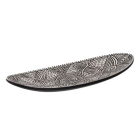 Tray White Black Polyresin 49,3 x 19,5 x 5,5 cm by BigBuy Home, Plates and dishes - Ref: S8805316, Price: 24,88 €, Discount: %