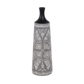 Vase White Black Polyresin 19 x 19 x 64 cm by BigBuy Home, Vases - Ref: S8805319, Price: 45,65 €, Discount: %