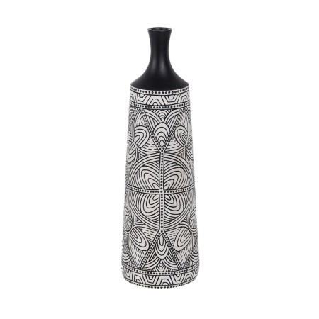 Vase Blanc Noir Polyrésine 19 x 19 x 64 cm | Tienda24 - Global Online Shop Tienda24.eu