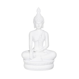 Decorative Figure White Buddha 19,2 x 12 x 32,5 cm by BigBuy Home, Ornaments - Ref: S8805383, Price: 28,75 €, Discount: %