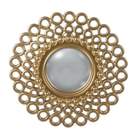 Wall mirror Golden Polyresin 22,8 x 1,5 x 22,8 cm by BigBuy Home, Wall-Mounted Mirrors - Ref: S8805440, Price: 16,29 €, Disco...