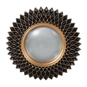 Wall mirror Black Golden Polyresin 27 x 2,3 x 27 cm by BigBuy Home, Wall-Mounted Mirrors - Ref: S8805444, Price: 19,74 €, Dis...