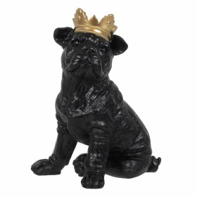 Figurine Décorative Noir Doré Chien 15,5 x 18,4 x 25,5 cm de BigBuy Home, Objets de décoration - Réf : S8805463, Prix : 28,22...