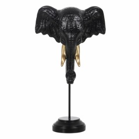 Figurine Décorative Noir Doré Eléphant 20,5 x 14,3 x 35,5 cm de BigBuy Home, Objets de décoration - Réf : S8805465, Prix : 33...