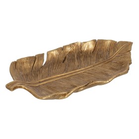 Figura Decorativa Dourado Folha 25,4 x 13,1 x 2,3 cm de BigBuy Home, Adornos - Ref: S8805466, Preço: 9,10 €, Desconto: %