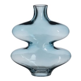 Vase Blau Kristall 18 x 7,5 x 21,5 cm von BigBuy Home, Vasen - Ref: S8805486, Preis: 19,24 €, Rabatt: %