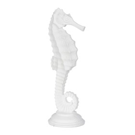 Figura Decorativa Branco Cavalo-marinho 11 x 9 x 31 cm de BigBuy Home, Adornos - Ref: S8805487, Preço: 19,00 €, Desconto: %