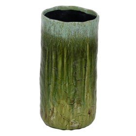 Vase Home ESPRIT grün Beige natürlich Metall Tropical 18 x 18 x 66 cm | Tienda24 - Global Online Shop Tienda24.eu