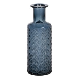 Vase WE CARE Blue recycled glass 9 x 9 x 28 cm by BigBuy Home, Vases - Ref: S8805558, Price: 17,88 €, Discount: %