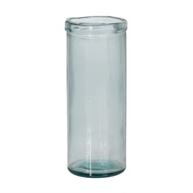 Vase Rayures Vert Verre 9,5 x 16,5 x 9,5 cm (8 Unités) | Tienda24 - Global Online Shop Tienda24.eu