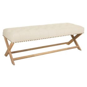 Bench Alexandra House Living Cream Rubber Wood 46 x 45 x 130 cm by Alexandra House Living, Chairs - Ref: D1631261, Price: 168...