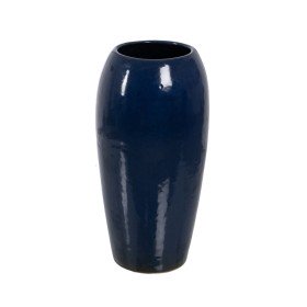 Vase DKD Home Decor Bleu Bleu ciel Blue marine Dolomite méditerranéen Finition vieillie 11 x 11 x 36 cm (2 Unités) | Tienda24 - Global Online Shop Tienda24.eu