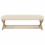 Banquette Alexandra House Living Crème Caoutchouc Bois 46 x 45 x 130 cm de Alexandra House Living, Chaises - Réf : D1631261, ...