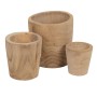 Set de Maceteros Natural Madera de Paulonia 32 x 32 x 32 cm (3 Unidades) | Tienda24 - Global Online Shop Tienda24.eu