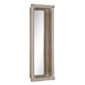 Wall mirror White Natural Crystal Mango wood MDF Wood Vertical 106,6 x 12,7 x 38 cm by BigBuy Home, Wall-Mounted Mirrors - Re...