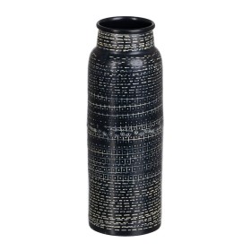 Vase Noir Aluminium 9 x 9 x 25,5 cm de BigBuy Home, Vases - Réf : S8805783, Prix : 13,78 €, Remise : %