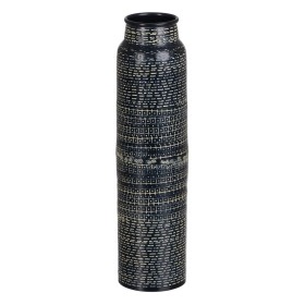 Vase Noir Aluminium 9 x 9 x 35,5 cm de BigBuy Home, Vases - Réf : S8805785, Prix : 16,92 €, Remise : %