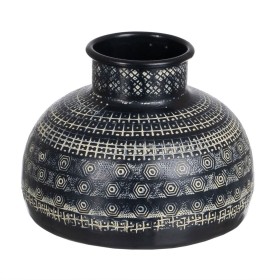 Vaso Preto Alumínio 15 x 15 x 13 cm de BigBuy Home, Jarrões - Ref: S8805789, Preço: 14,51 €, Desconto: %