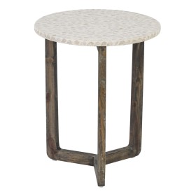 Mesa de apoio Castanho Bege Madrepérola Madeira MDF 45 x 45 x 55 cm de BigBuy Home, Jogos de móveis - Ref: S8805816, Preço: 6...