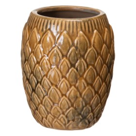 Vase DKD Home Decor Marron Naturel 11 x 11 x 22 cm | Tienda24 - Global Online Shop Tienda24.eu