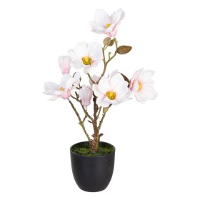 Decorative Plant Polyester Polyethylene Iron 25 x 25 x 49 cm Magnolia by BigBuy Home, Artificial Plants - Ref: S8805898, Pric...