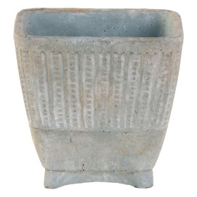 Macetero Gris Cemento 19,5 x 19,5 x 19 cm de BigBuy Garden, Maceteros - Ref: S8805921, Precio: 12,25 €, Descuento: %