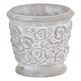 Blumentopf Creme Terrakotta Buddha Orientalisch 17,1 x 16,6 x 20 cm | Tienda24 - Global Online Shop Tienda24.eu