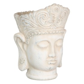 Blumentopf Creme Terrakotta Buddha Orientalisch 18,4 x 18,4 x 25,6 cm von BigBuy Garden, Übertöpfe - Ref: S8806043, Preis: 13...